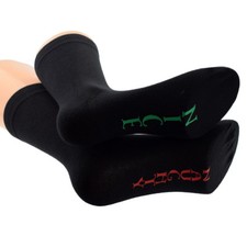 Mens Naughty / Nice Black Christmas Socks Size 5-12 X6N722