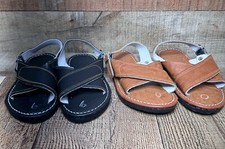 kids Toddler / adolescent Leather Sandals crossed design Traditional Artesanal