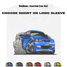 Digirods Ford Mustang Mach1 Mach 1 2003 2004 Model Cartoon Car White T Shirt Digirods Ford Mustang Mach1 Mach 1 2003 2004 Model Cartoon Car White T Shirt