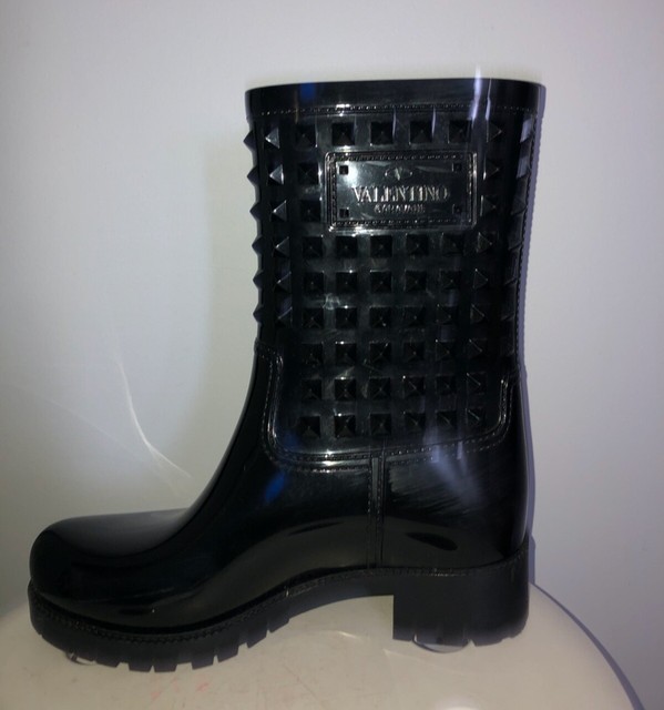 valentino rockstud rain boots