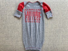 Carthage College Handmade Baby Ember upcycled newborn sleep sack new baby gift