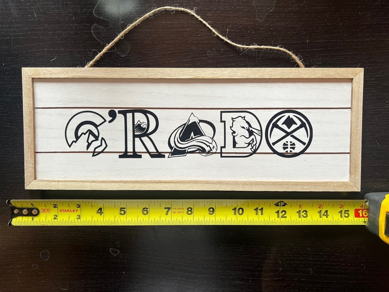 Custom Handmade Colorado Sports Hanging Sign