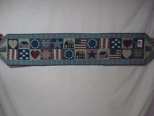 USA Made NWT Stars & Stripes 13" x 72" Tapestry Table Runner #29