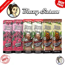 Blazy Susan Tea Leaf & Rose Wraps Variety 6 Packs| Natural, Russian Cream, Rose