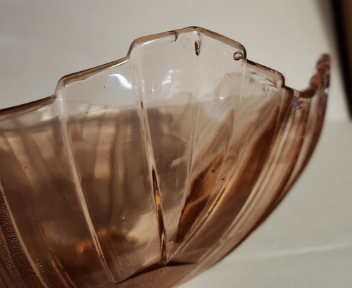 Rare Sunkist Pink Depression Glass Footed Bowl DOES NOT HAVE SUNKIST ON BOWL - Picture 6 of 23