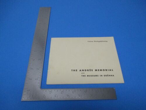 International Travel Brochure Sweden The Andree Memorial And Museums Graana S965 - 第 1/2 張圖片