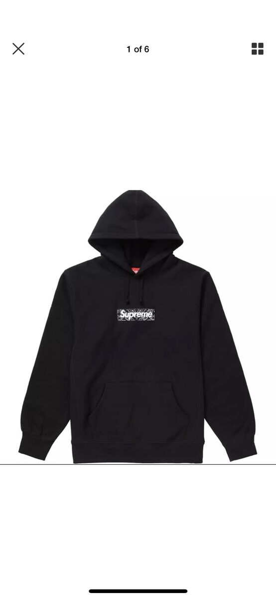 Supreme Bandana Box Logo Hoodie Black Hooded Sweatshirt Supreme Bandana Box Logo Hoodie Black Hooded Sweatshirt
