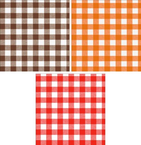PVC TABLE CLOTH LARGE CHECK GINGHAM PICNIC SQUARES OFF WHITE WIPE ABLE PROTECTOR - Afbeelding 1 van 4