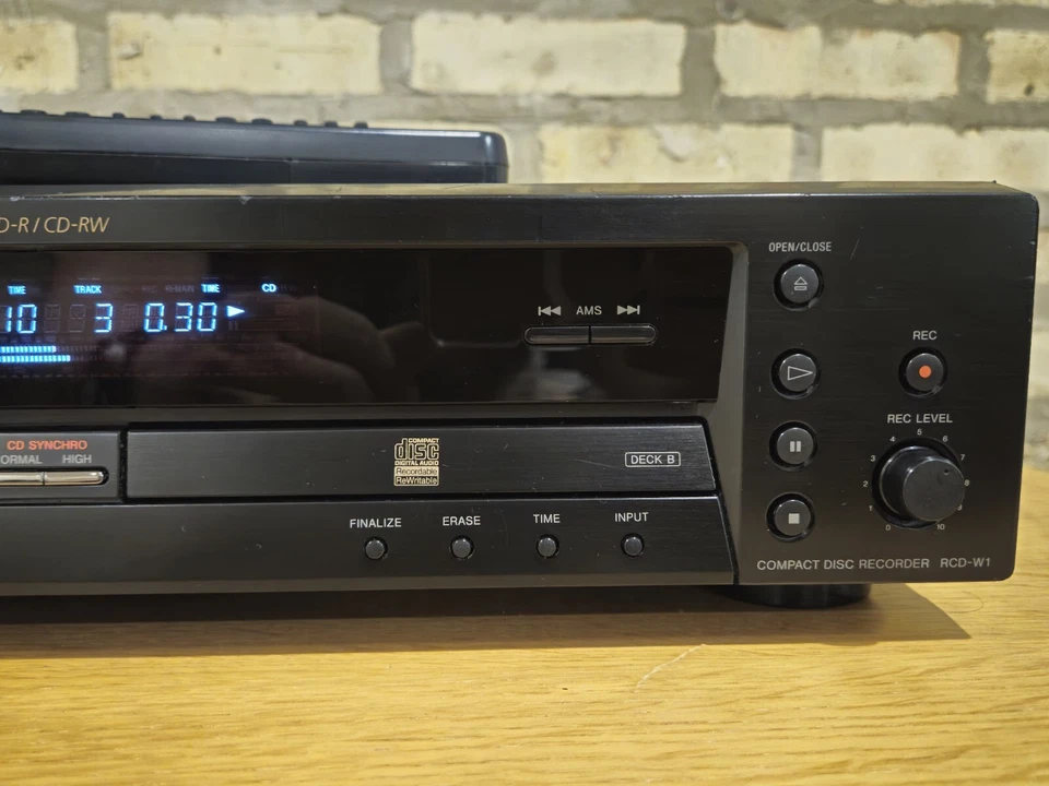 Sony RCD-W1 Dual CD Recorder w/remote ,,serviced,, Fully Functional Bonus!! - Image 4 of 4