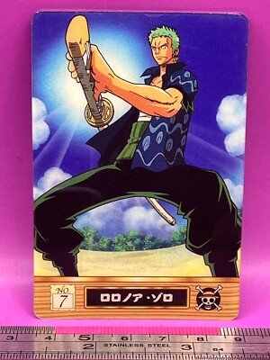 Roronoa Zoro 7 One Piece King of Pirates Gummy Card 2002
