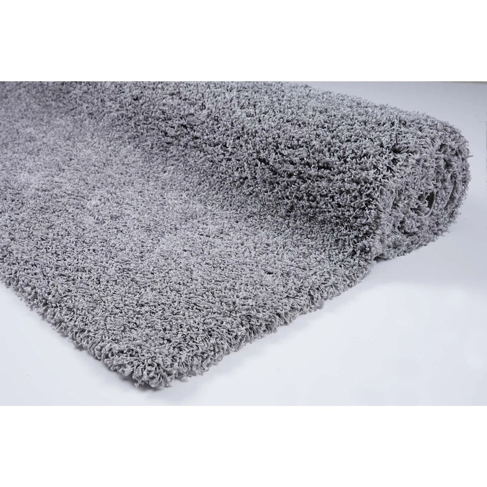 Shaggy Area Rug 5 by 8 Grey Shag Living Room Rug 2 Inch Thick NEW - Image 2 of 4