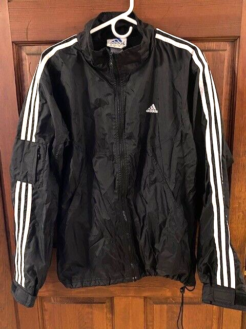 Adidas Men's Windbreaker Jacket Full Zip Sleeve Pocket Wrist Adidas Men's Windbreaker Jacket Full Zip Sleeve Pocket Wrist