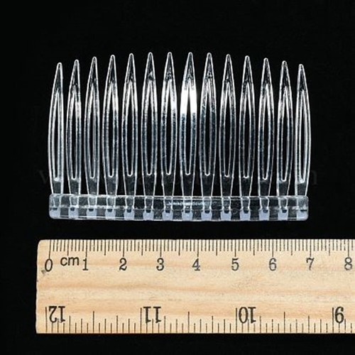 3 Pcs Plastic Hair Comb Combs Slides Wedding Hair Accessory 70x45mm (PHAR-R018) - Picture 8 of 23