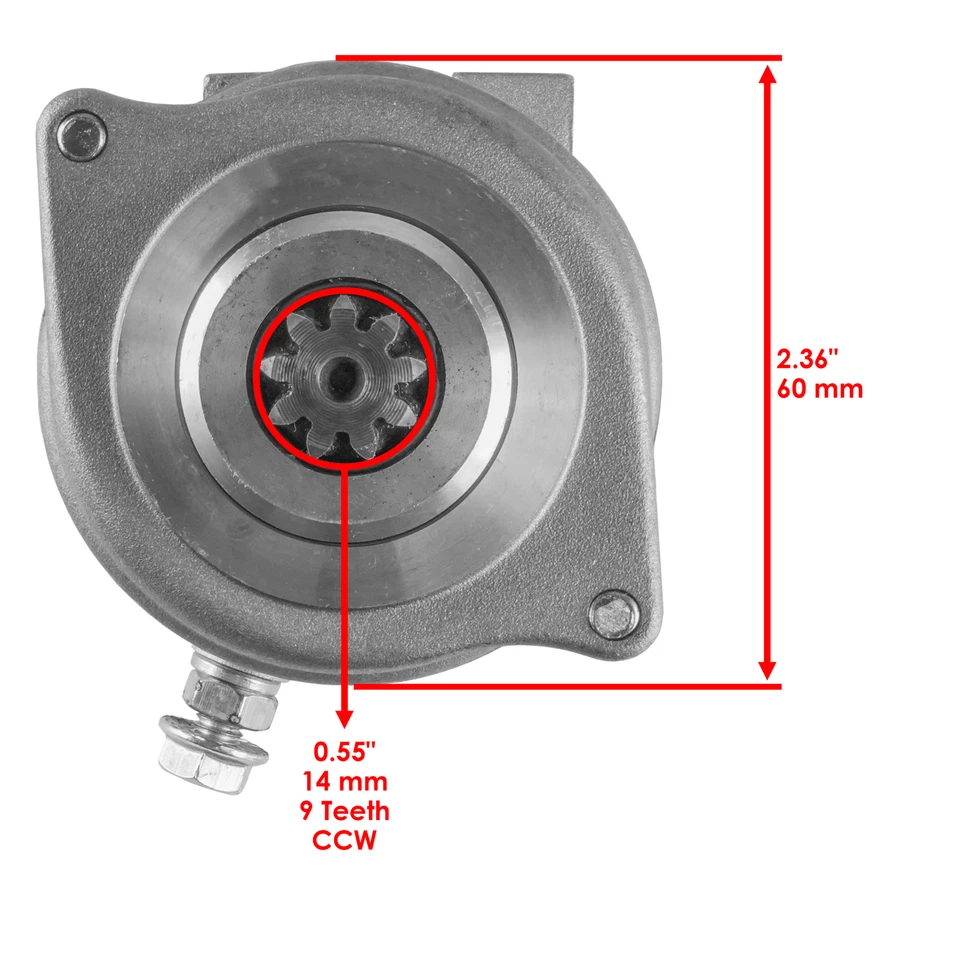 12V / 9 Teeth Starter for Ski-Doo Expedition 1200 LE / SE 1200 XU 4-TEC 2010-19 - Image 3 of 4
