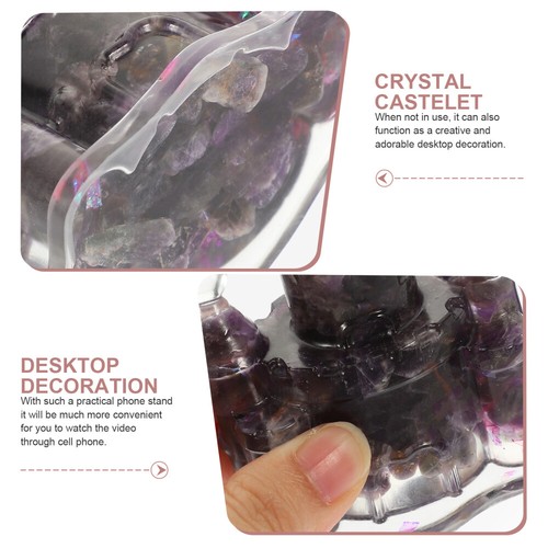 5 Count Crystal Ornaments Castle Design Phone Holder Universal Rack - 第 4/12 張圖片