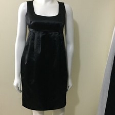 Michael Kors Dress Women's Size 4 Black Empire Waist Sleeveless Pleats Cocktail 