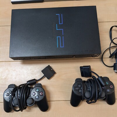 Sony PlayStation 2 PS2 SCPH-30000 Black Console Japan Import