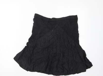 Max Studio Damen A-Linien Rock schwarz Baumwollmischung Größe L