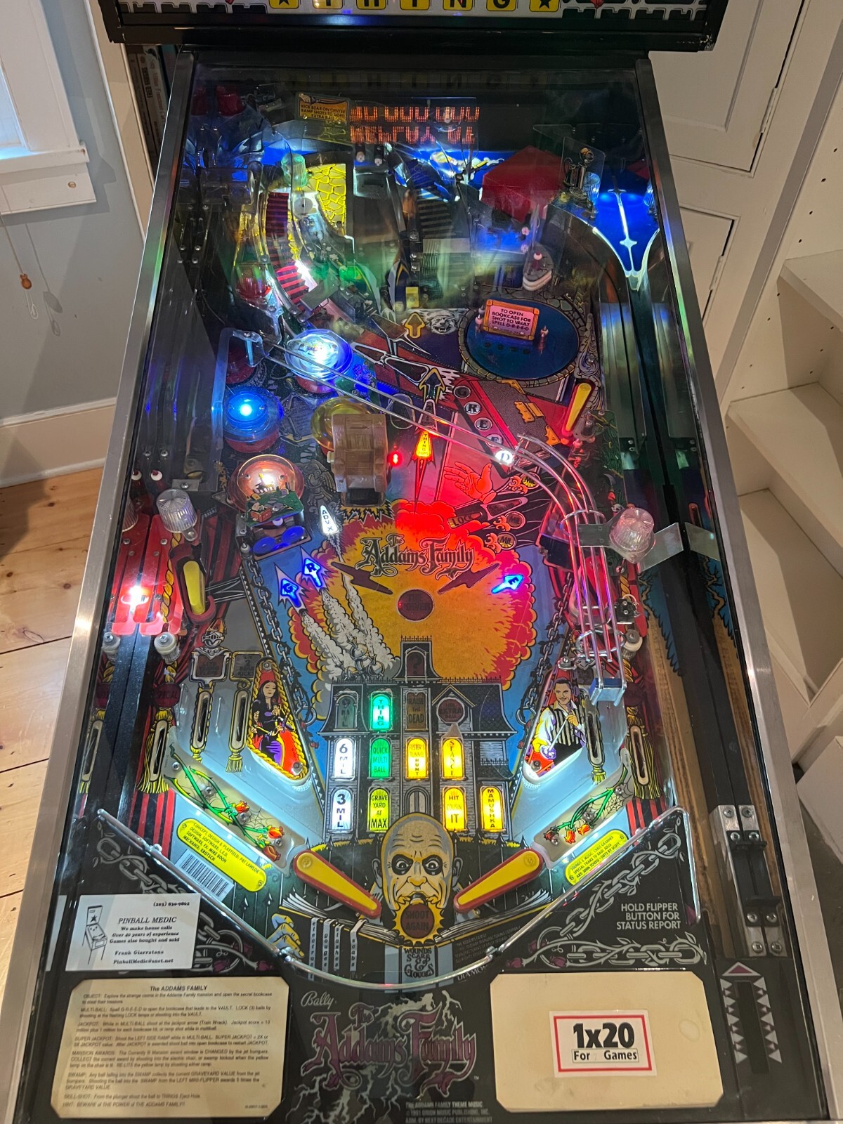 used pinball machines for sale near me Adams Familly Collector