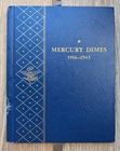 (63 Coins) Mercury 90% Silver Dime (partial) Collection 1916-1945 in Album