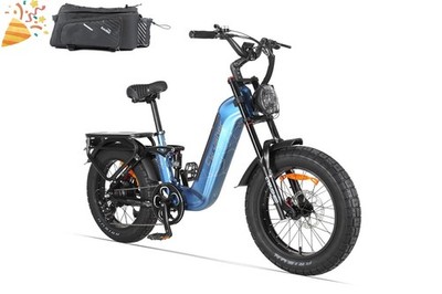 Cyrusher 20Zoll Ebike Elektrofahrrad 48V20AH Vollfederung E-City Bike Kommoda3.0