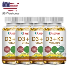 Vitamin D3 10000 IU with K2 MK7 120 Veggie Softgels Bone Immune Support