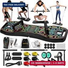 LALAHIGH Push Up Board,36 in 1 Home Gym Equipment with Ab Roller Wheel & Resista
