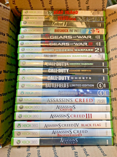 Lot De 7 Jeux Assassin's Creed - XBOX 360 (PAL), Boîtes Et Manuels Inclus