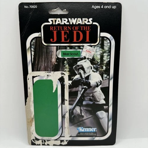 Vintage 1983 Star Wars Return of the Jedi BIKER SCOUT Cardback 77 Back