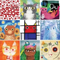 Puzzle (500 T.) KüNstlerische Katzen Collage (Galison/Mudpuppy) Neu/Ovp