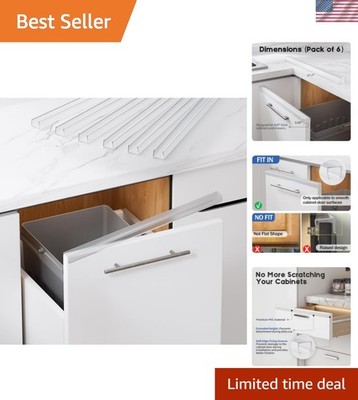 Cabinet Protector Edge Guard Pack of 6, 17.7'' Clear PVC Cabinet Edge Protecto...