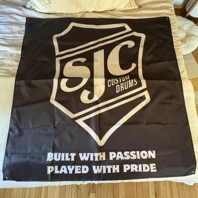 SJC Custom Drums Wall Flag 4 x4 