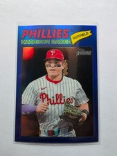 2026 Topps Heritage #357 Harrison Bader Chrome Blue Refractor 31/150 PHILLIES