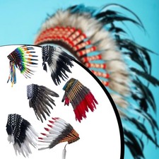 Native American Indian Headdress Chief Hat Headwear for Show Halloween Men Women