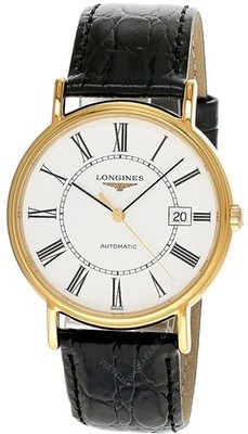 Longines Presence 38.5mm White Dial Leather Men's Watch L4.921.2.11.2