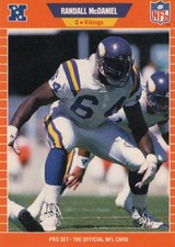 ~* RANDALL McDANIEL ~ 1989 Pro Set ~ ROOKIE CARD ~ RC ~ #235 *~. rookie card picture