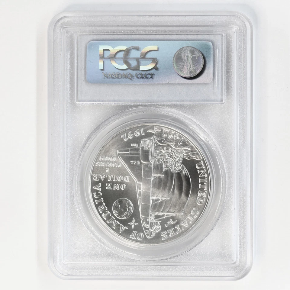1992 D Columbus Voyage Quincentenary 90% Silver Dollar PCGS MG70 See Pics A095 - Image 2 of 4