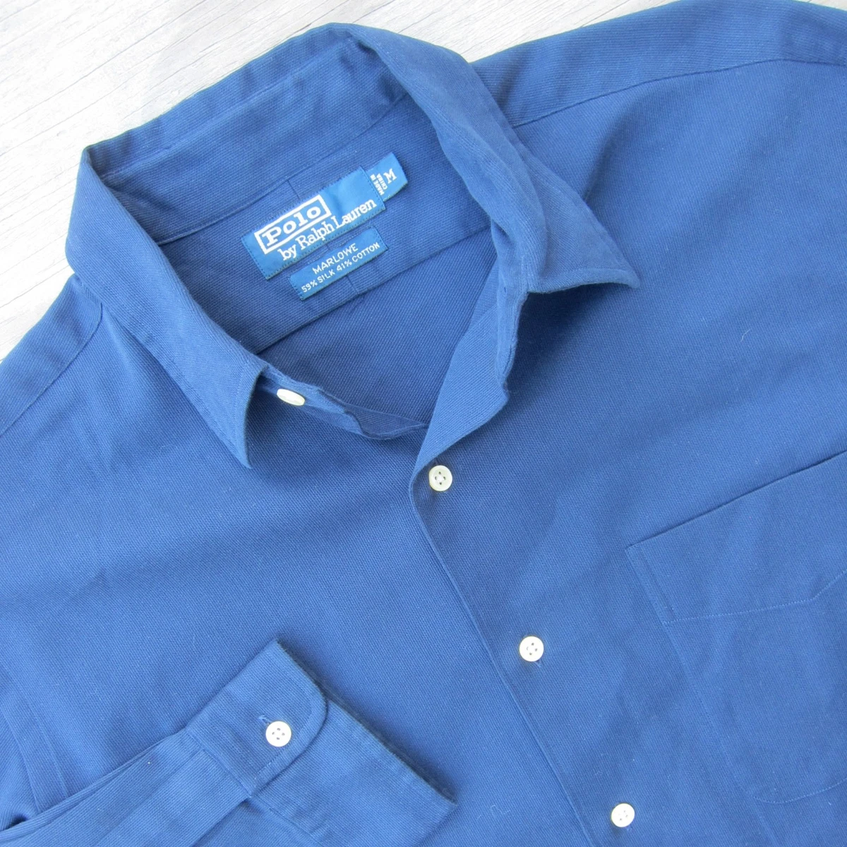 Polo Ralph Lauren Silk Long Sleeve Solid Casual Button-Down Shirts