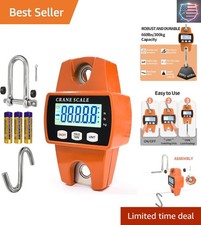Digital Hanging Scale 660lb Portable Crane Scale Waterproof Fish Scale 300kg ...