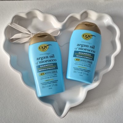 Set of 2 Ogx-Renewing + Argan Oil of Morocco-Shampoo-Travel Size- 3 FL. OZ.-NEW!