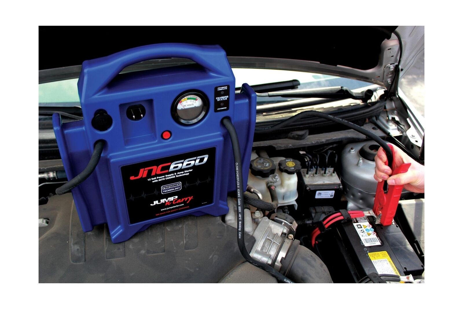 Clore Automotive Jump-N-Carry JNC660 1700 Peak Amp 12 Volt Jump Starter , Blue