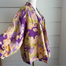 Vintage Floral Print Kimono Jacket Haori Jacket