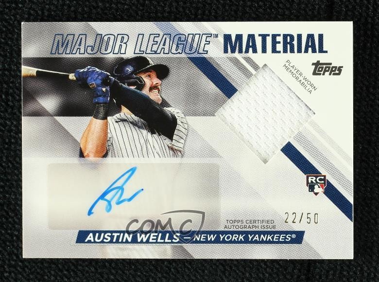 2024 Topps Update Major League Material 22/50 Austin Wells #MLMAU-AW Auto 1f5h