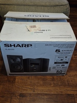 Sharp XL-BH250 Micro Component System 5 Disc CD Changer Radio Bluetooth *READ*