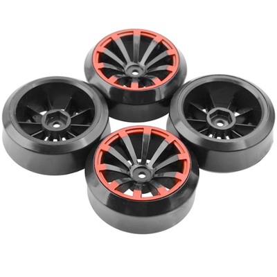4Pack RC Drift Wheels and Tires Set,RC Hard Tyres & Wheel Rims 12mm Hex Compa...
