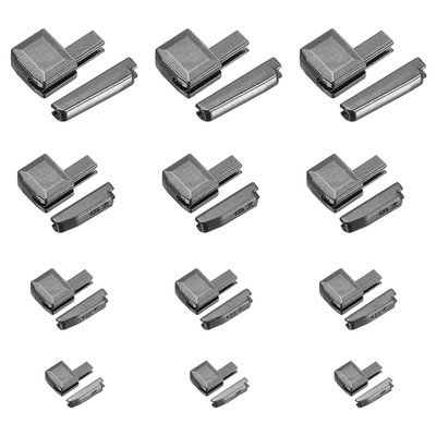 #ad Zipper Repair Kit #3 #5 #8 #10 Fit for Jacket 12 Pair Black $12.51