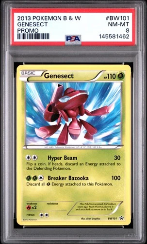2013 POKEMON B&W PROMO #BW101 GENESECT PSA 8