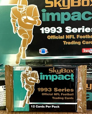 1993 SKYBOX NFL IMPACT Football 🏈 PACK 12 Cards MARINO JIM KELLY AUTO? OVP ‼️ - Bild 1 von 4