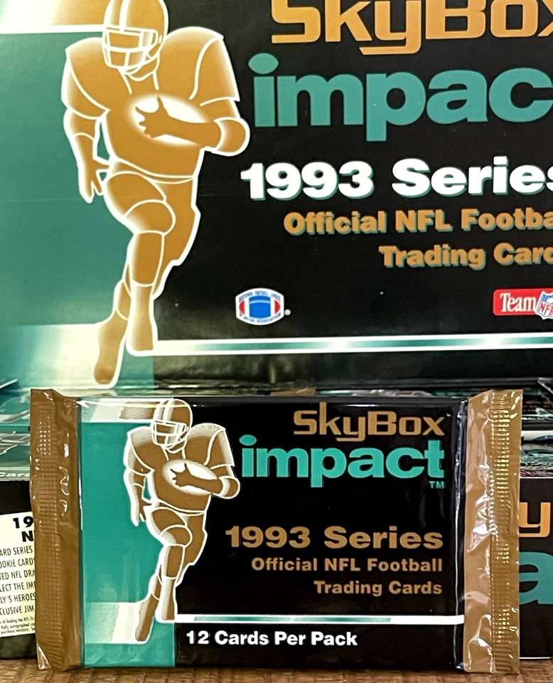 1993 SKYBOX NFL IMPACT Football 🏈 PACK 12 Cards MARINO JIM KELLY AUTO? OVP ‼️ - Bild 1 von 4