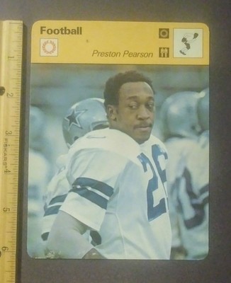 1978 Sportscaster Preston Pearson Dallas Cowboys Workhorse Sport Large Card Vtg